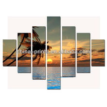 HD Wall Art Sunset Seaside Фотографии Холст Панели для рисования